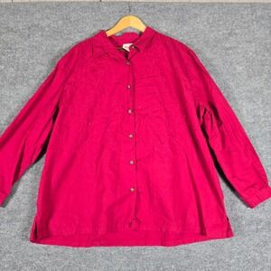 Bobbie Brooks Woman Very Berry 100% Cotton Ladies Blouse Size 26/28W